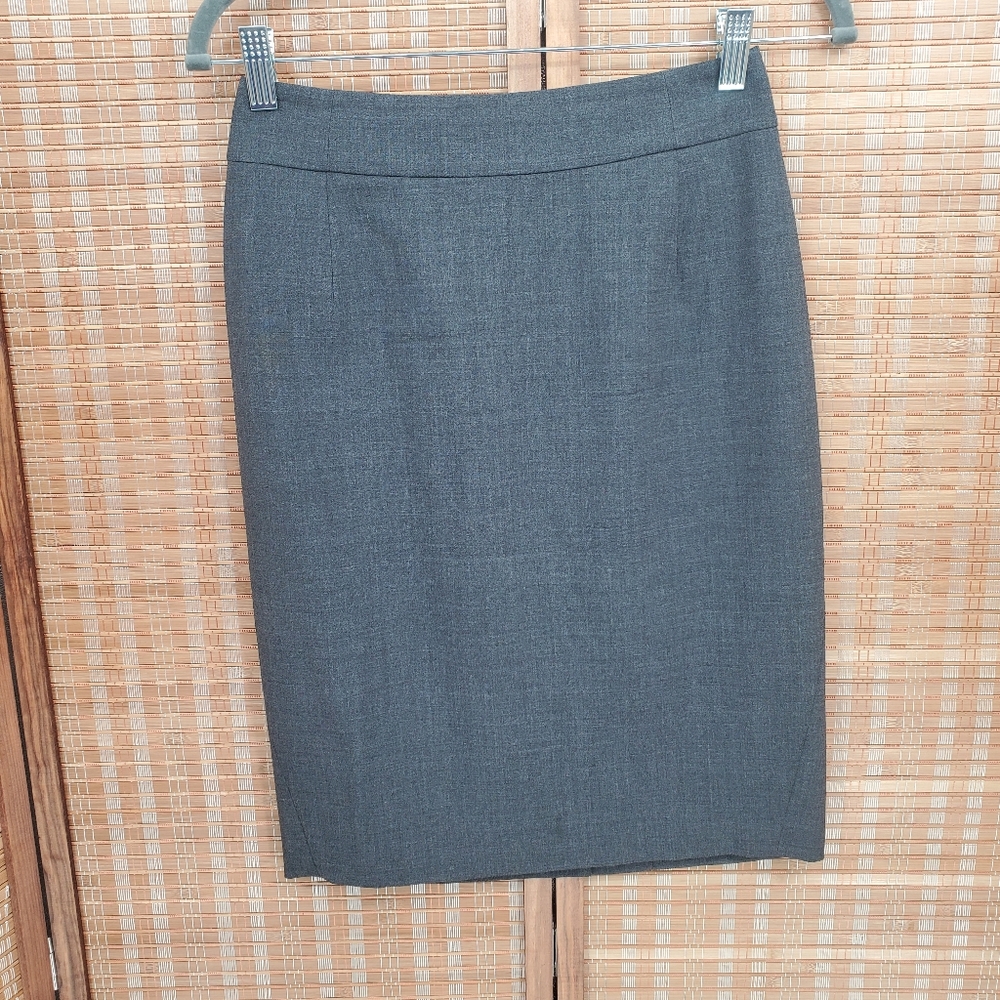♧ Theory Gray Wool Pencil Skirt Size 00